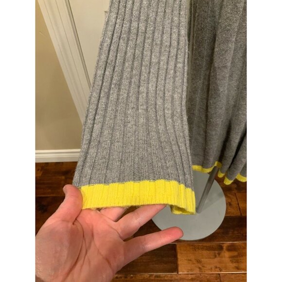 Anthropologie Gray Sweater Dress W/ Yellow Hem, Size XS - Picture 4 of 8